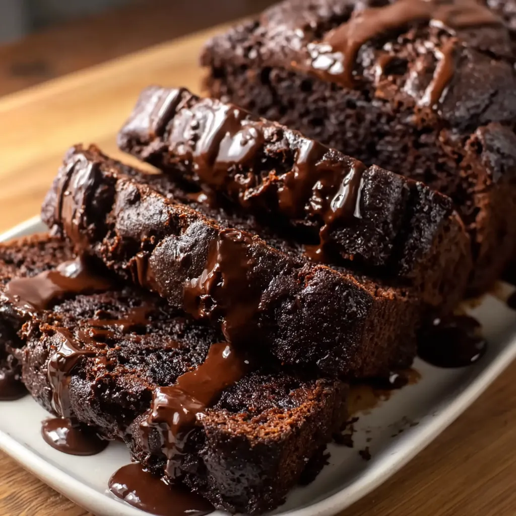 Ultimate Hot Fudge Brownie Bread with Double Chocolate and Warm Sauce - secondary view